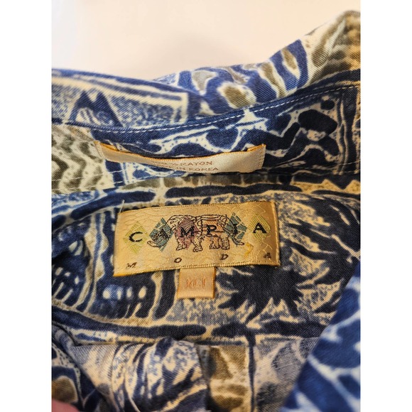 Campia moda XlT TALL hawaiin button up short sleeve aloha vacation - Picture 4 of 6